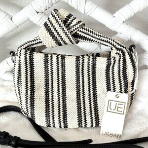 Urban Expression Women's Woven Mini Handbag Crossbody Black/White